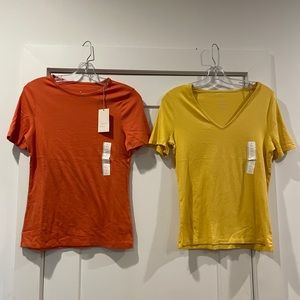 Perfect Orange & Yellow Basic T-Shirt